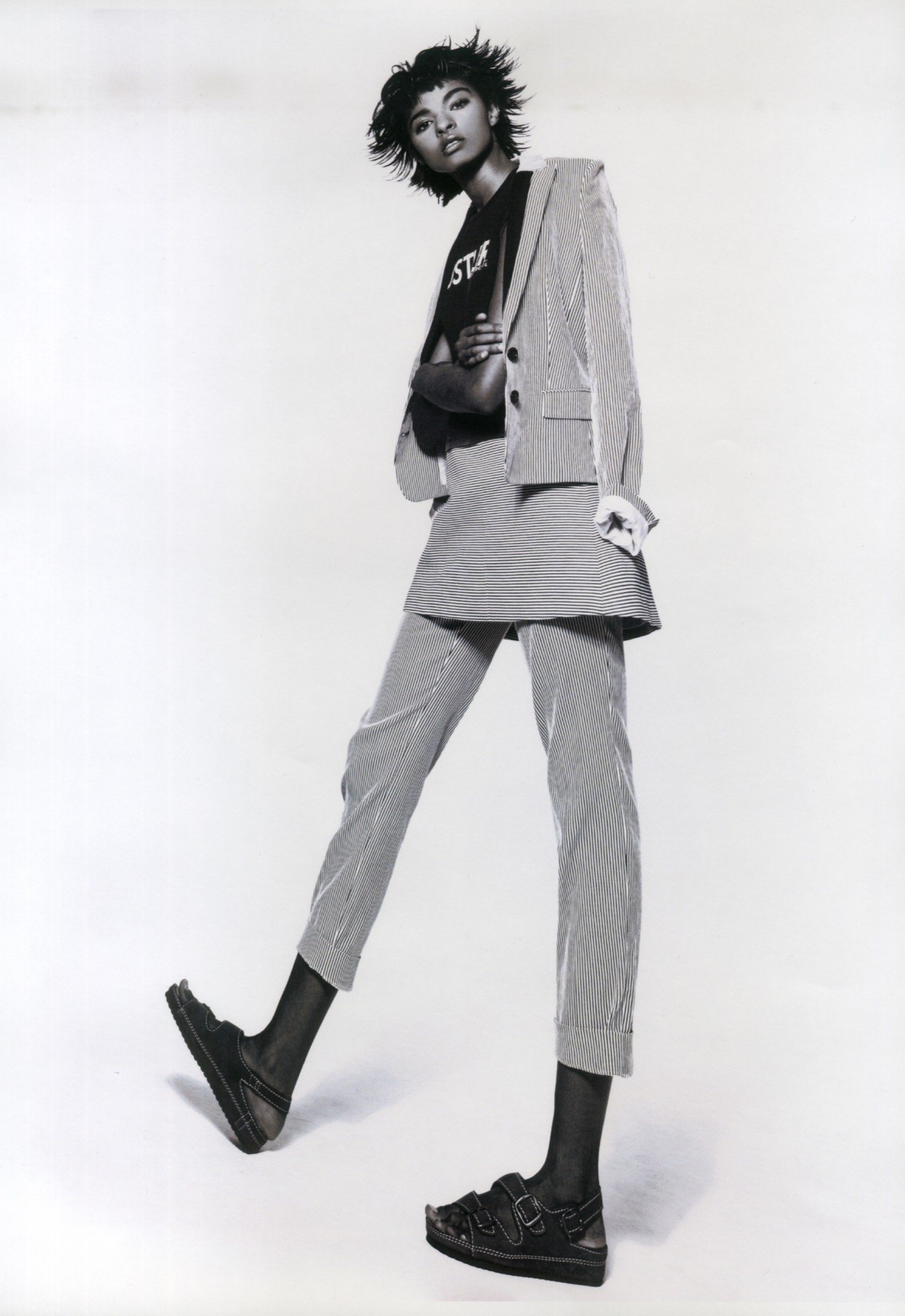Black and white fashion editorial